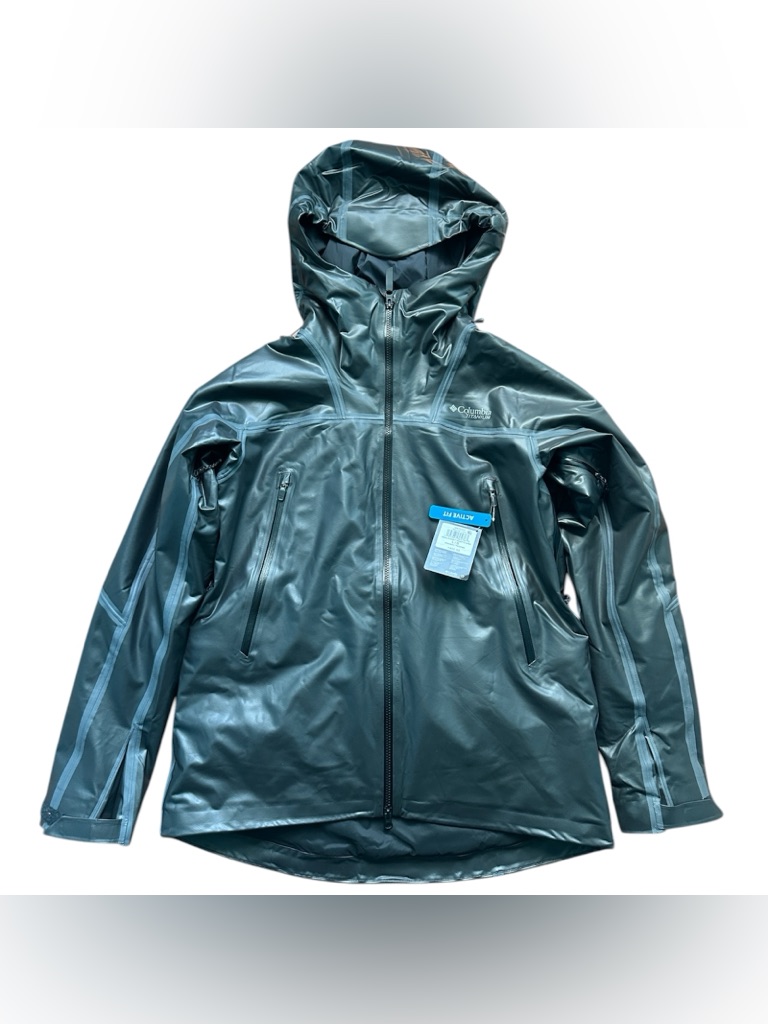 Columbia Titanium Mogul Ii Outdry Extreme Jacket Womens L Black Waterproof Rain